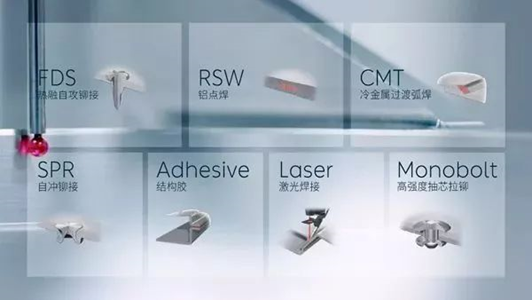 ES8白車身7種鋁合金連接技術 ES8白車身7種鋁合金連接技術